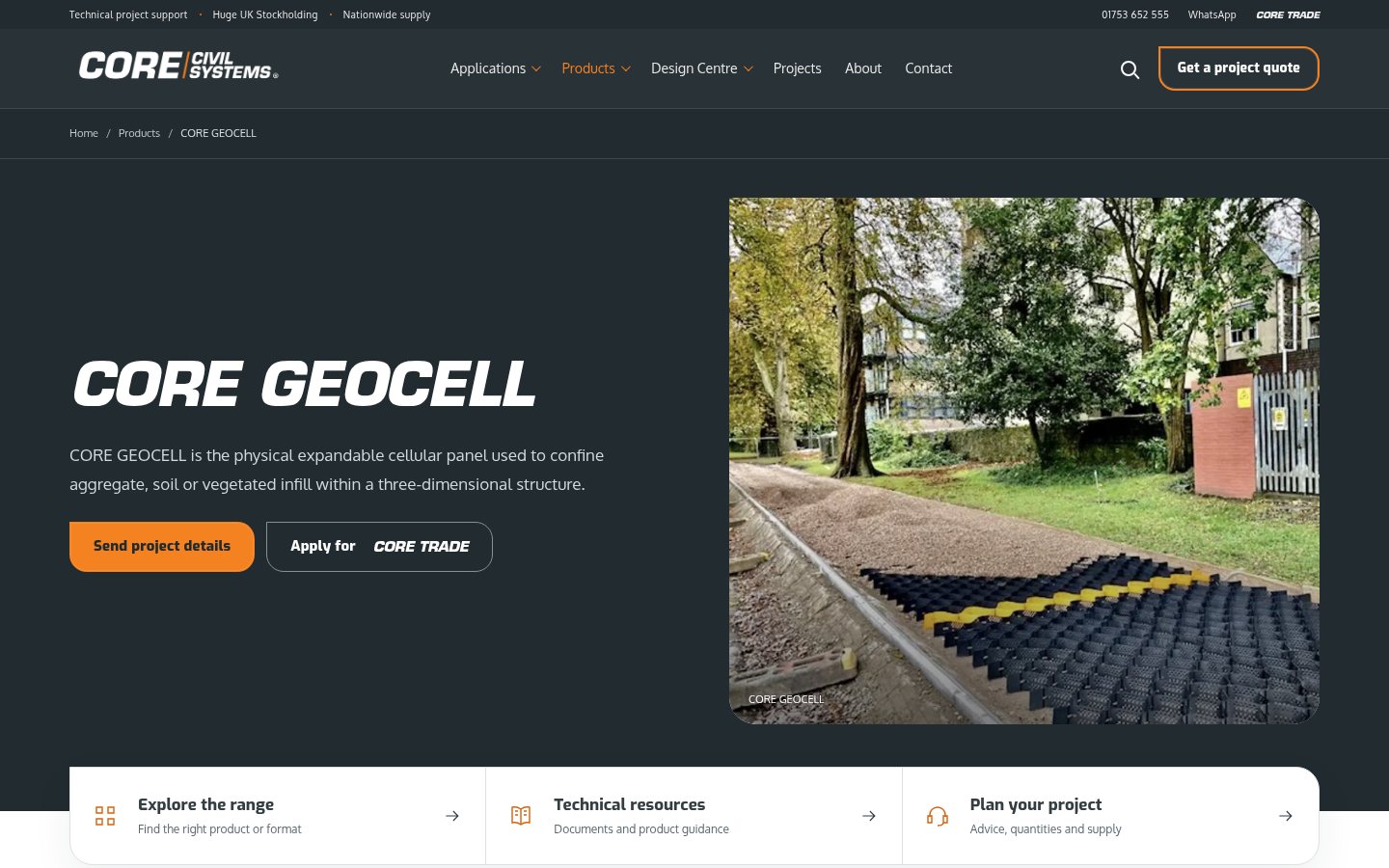 CORE GEOCELL product page