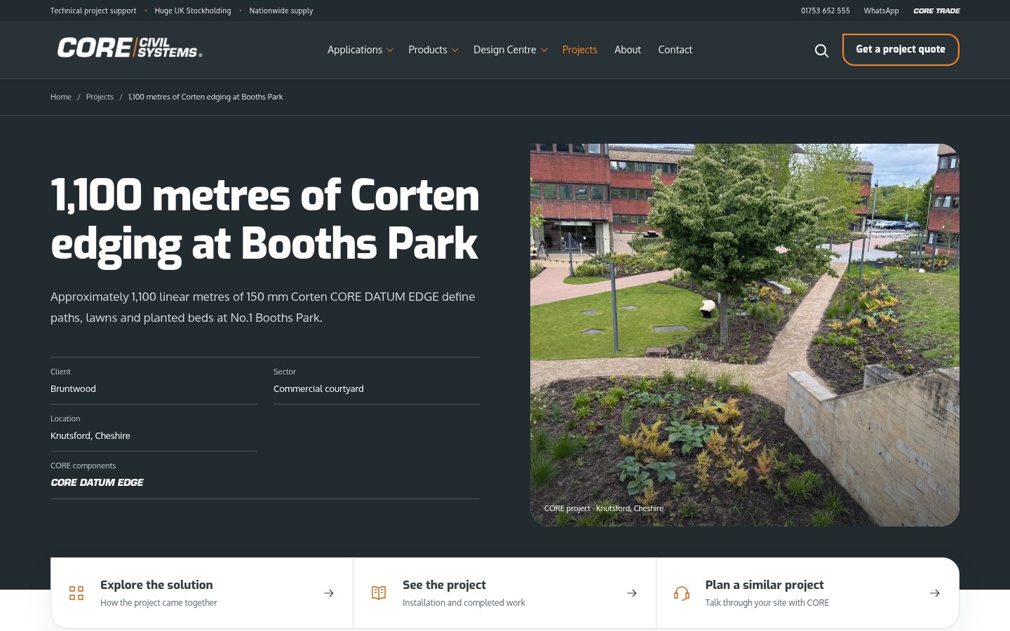 Booths Park project page