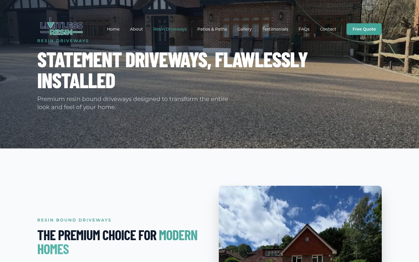 Limitless Resin driveways page