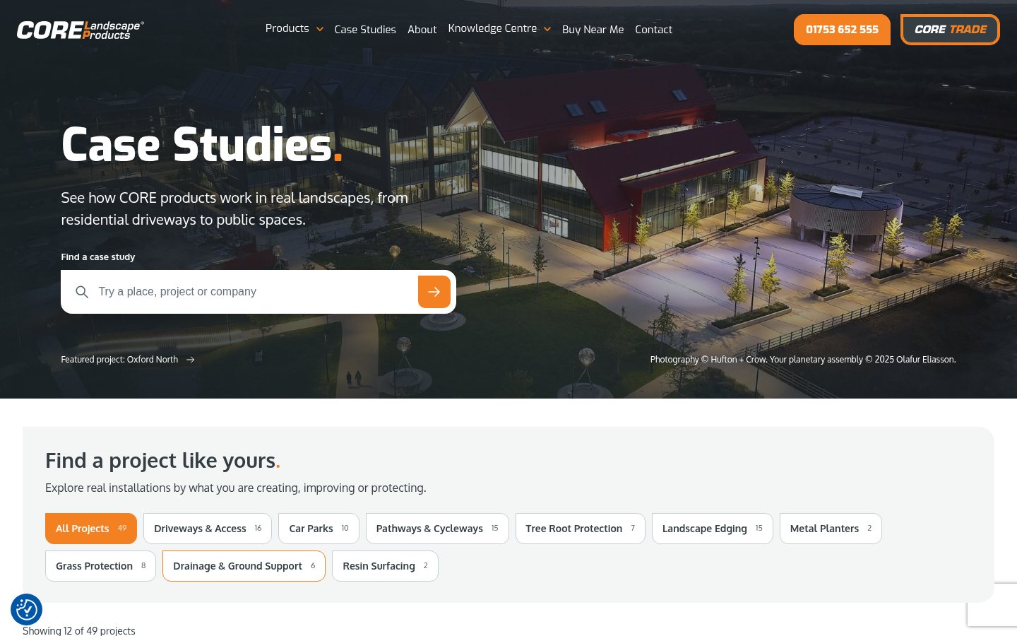CORE case studies library